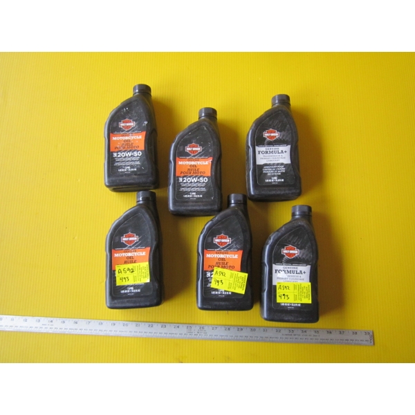 6 CONTAINERS OF HARLEY DAVIDSON OIL - ENGINE & TRANSMISSION