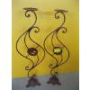 Image 1 : 2 LG. METAL CANDLESTICK HOLDERS