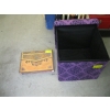 Image 1 : PURPLE UPHOLSTERED STORAGE BOX & A FILE HOLDER