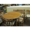 Image 7 : SOLID WOOD DINING TABLE W/2 LEAVES & 6 CHAIRS