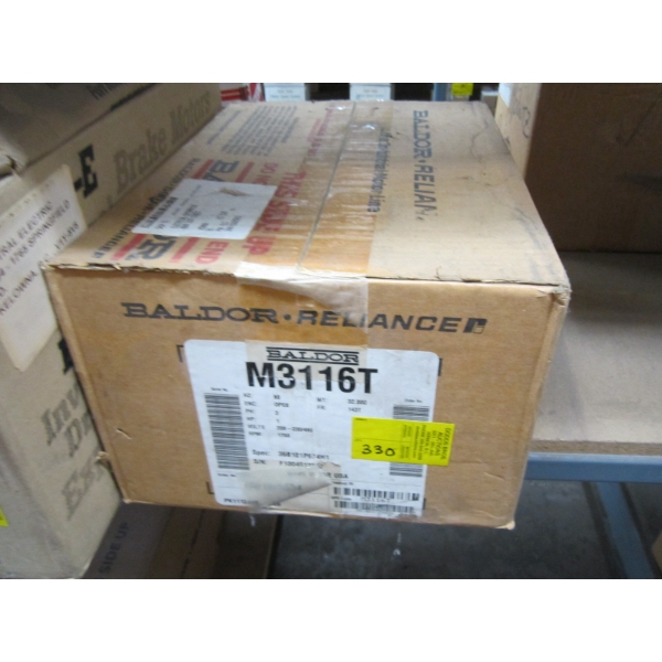 BALDOR 3 PHASE 1HP MOTOR IN BOX