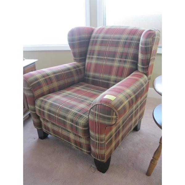 LG. UPHOLSTERED WINGBACK CHAIR