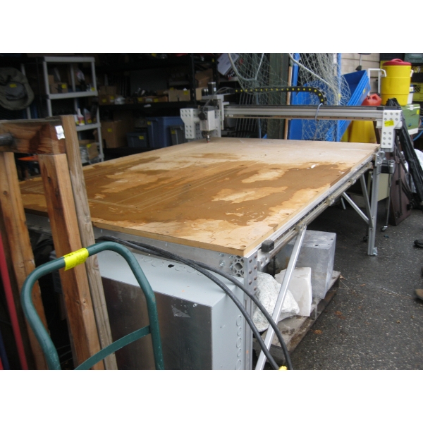 CNC ROUTER TABLE W/CONTAINER OF ASST. BITS