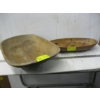 Image 2 : HAND CARVED WOODEN DOUGH BOWL & A PAINTED & CARVED WOODEN BOWL W/GIRAFFES