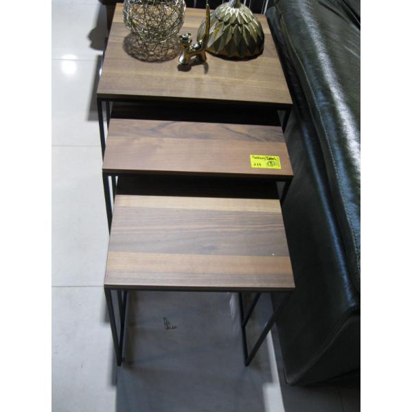 3 NESTING TABLES W/BLACK LEGS