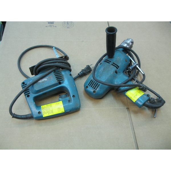 MAKITA HEAVY DUTY DRILL & 1/2" DRILL & A MAKITA JIGSAW