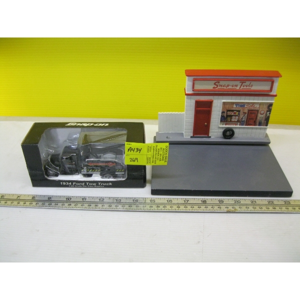 FORD TOW TRUCK & SNAP ON TOOLS GARAGE FRONT