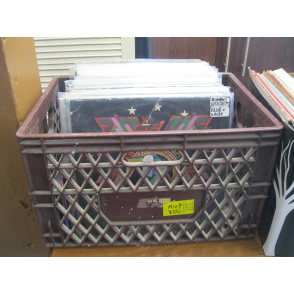 PLASTIC BIN OF ASST. RECORDS