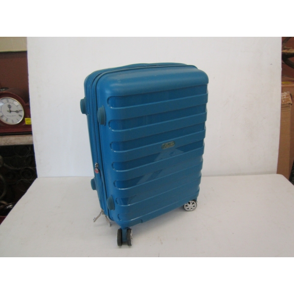 ROSETTI BLUE CARRY ON SUITCASE, STIFF-SIDED