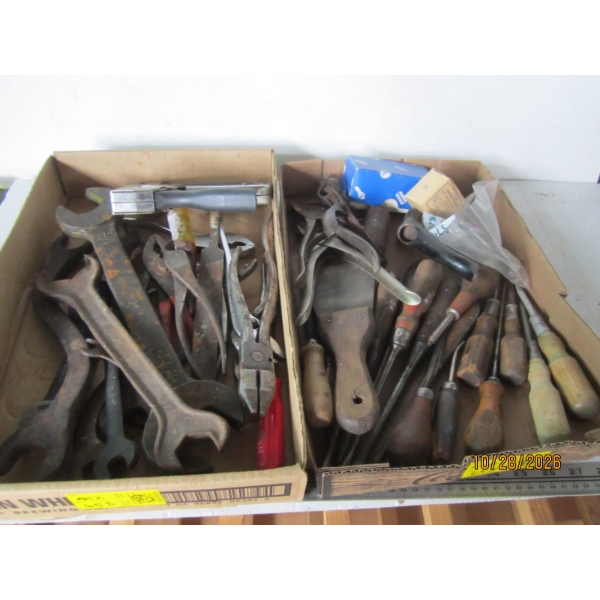 2 BOXES ASST. VINTAGE TOOLS