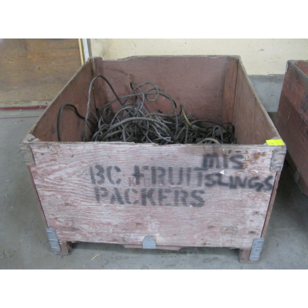 APPLE BIN W/ASST. CABLE SLINGS