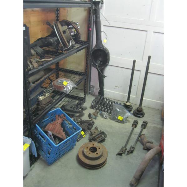 LG. LOT OF ASST. PARTS INCL. REAR END, SPRINGS, BRAKES, HUBS, ETC. - 66 SHELBY