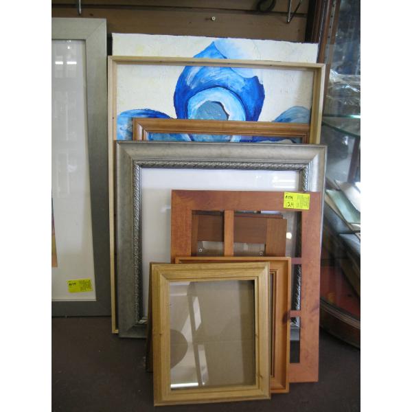 2 ORIGINAL PAINTINGS & LOT OF ASST. PICTURE FRAMES