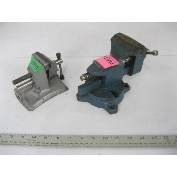 2 TABLE TOP VISES INCLUDING A VACUUM VISE