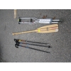 Image 1 : LONG PADDLE, 3 POLES & PAIR OF CRUTCHES