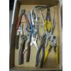 Image 1 : BOX OF ASST'D TOOLS, PLIERS, SNAP RING, ETC.