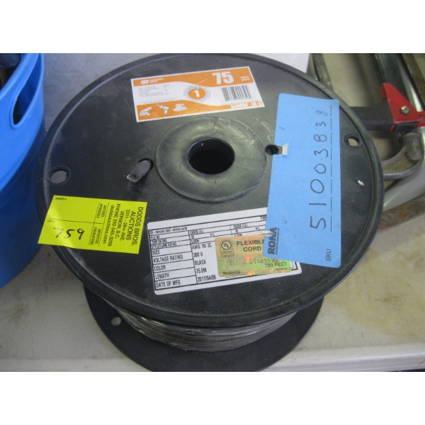 NEW ROLL OF AWG18 3 STRAND WIRE - 75M