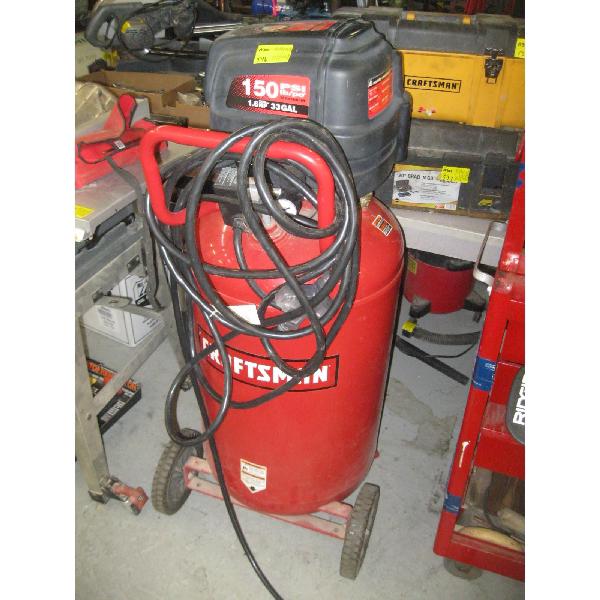 CRAFTSMAN 150PSI 1.6HP 33 GALLON COMPRESSOR ON WHEELS