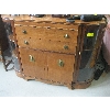 Image 1 : ANTIQUE CURVED GLASS SIDEBOARD CABINET