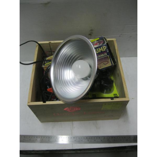 MISC. HOLE SAWS, HEAT LAMP, FOOT PUMP, ETC.