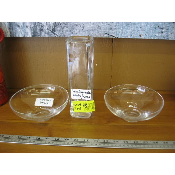 SCANDANAVIAN BOWLS & VASE