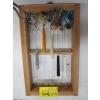 Image 3 : FISHING LINE HOLDER W/VARIOUS HOOKS & BOBBERS & A SHAKESPEARE REEL