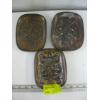 Image 1 : 3 HAIDA PLATES, HANDMADE IN BC - 2 EAGLES, 1 BEAR