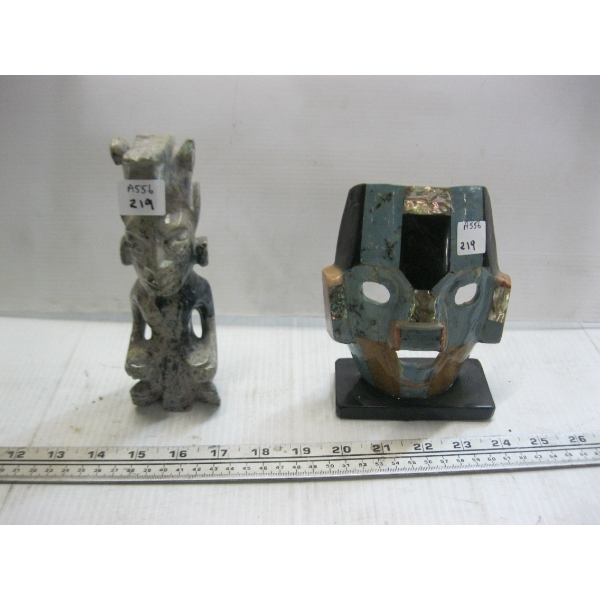 DECORATIVE MASK & FIGURINE
