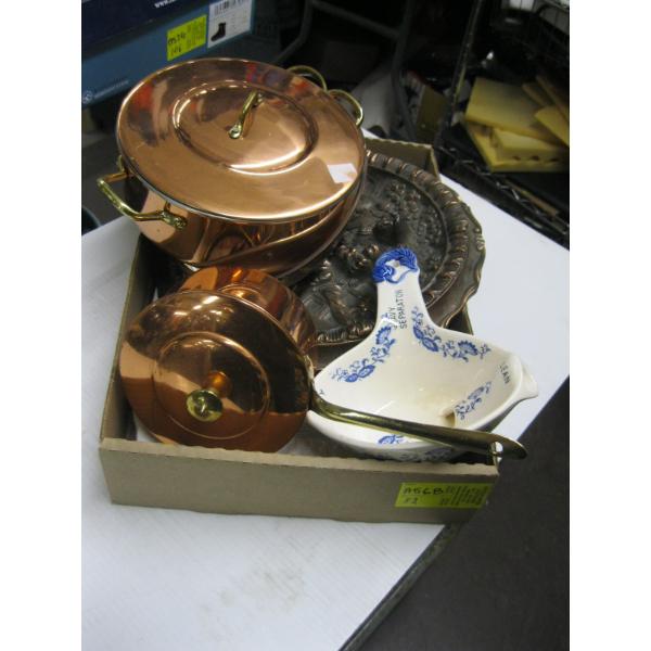 MISC. COPPER POTS, ETC.