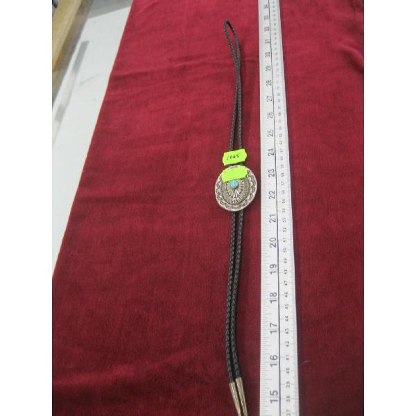 NAVAJO STERLING MARKED BOLO TIE