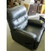 Image 2 : BLACK LEATHER LOOK RECLINER
