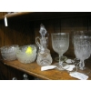 Image 1 : ASST. VINTAGE GLASSWARE - GOBLETS, DESSERT BOWLS, PLATES, ETC.
