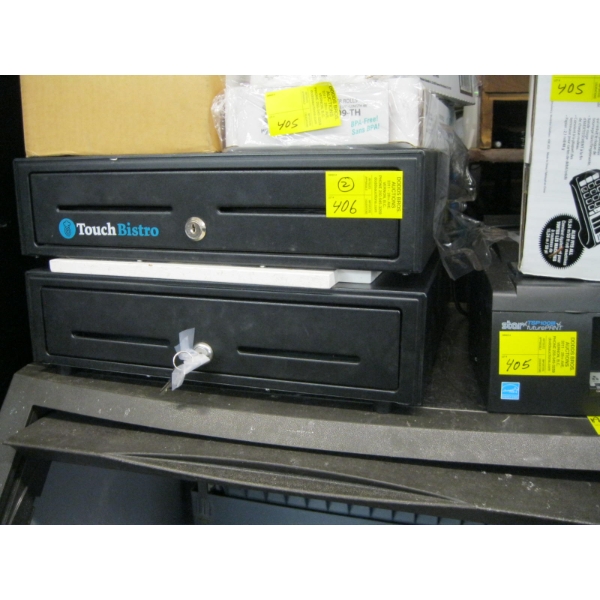 2 CASHBOXES - 1 W/KEY & 1 W/O KEY