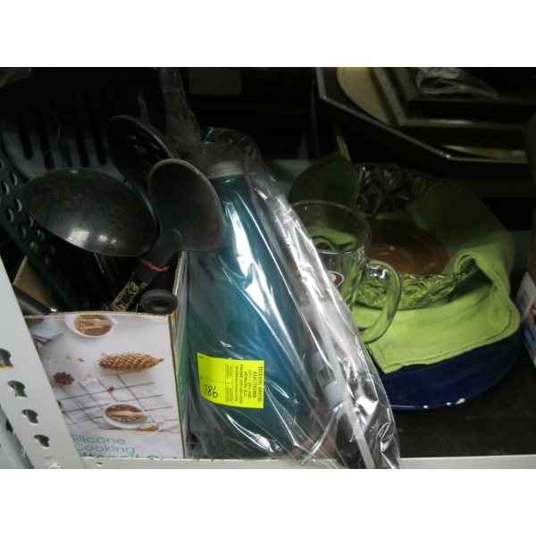 MISC. KITCHEN UTENSILS, WHIP CREAM DISPENSER, ETC.