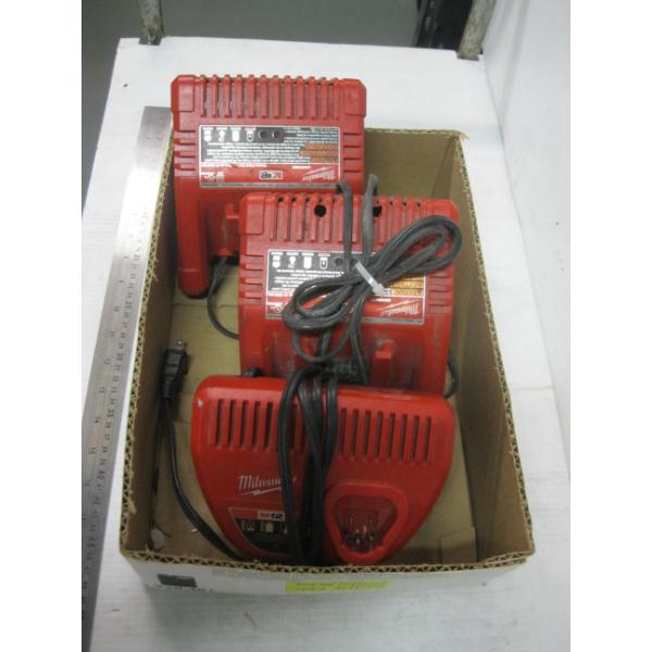 3 MILWAUKEE CORDLESS CHARGERS