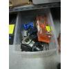 Image 1 : BIN W/MISC. PALM SANDER, ROUTER, DRILL BITS, ETC.