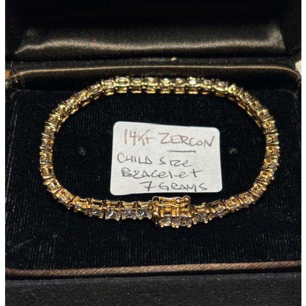 14KT ZERCON CHILD SIZE BRACELT, 7G