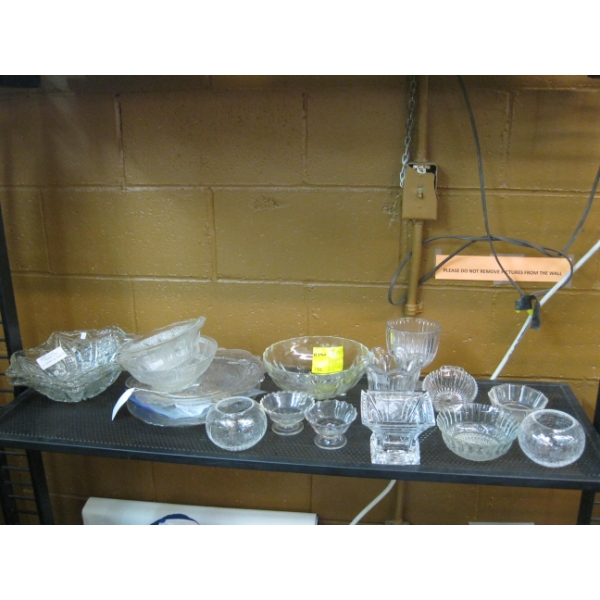 CLEAR VINTAGE GLASSWARE