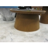 Image 2 : ROUND WOOD BASED RING LOOK TOP COFFEE TABLE