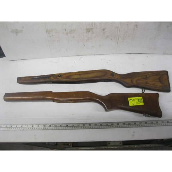 2 WOODEN RIFLE STOCKS