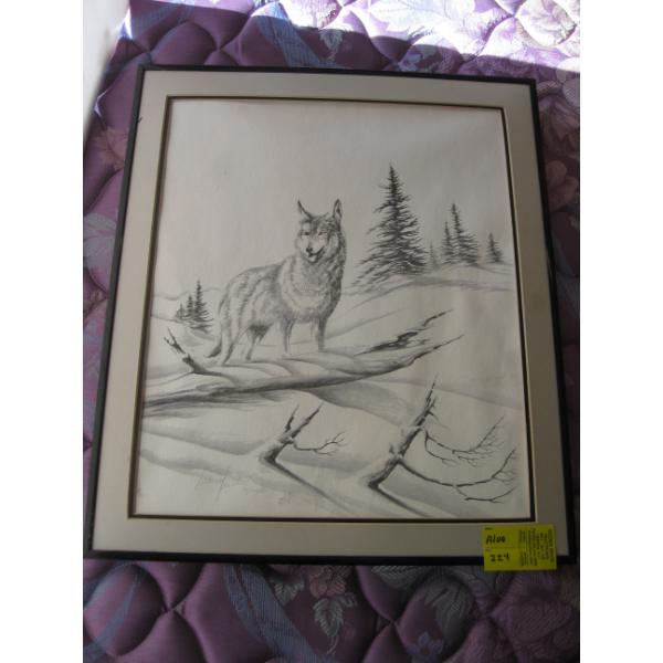SIGNED NUMBERED PRINT BY GRAHAM FEATHER "THE WOLF"