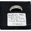 Image 1 : LADIES 14KT WHITE GOLD RING W/SM. DIAMONDS, 2G, SZ 4