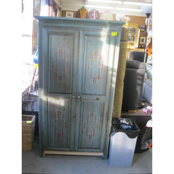 GREEN LG. WARDROBE/STORAGE CABINET