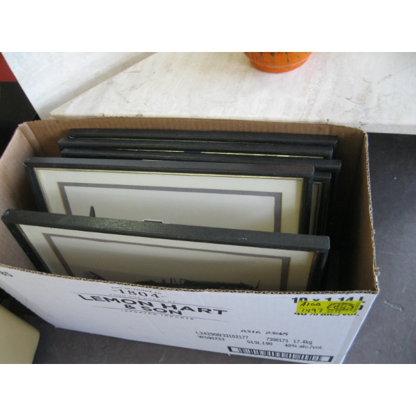 SET OF 6 FRAMED VINTAGE AIRPLANE PICTURES