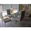 Image 1 : LG. GLASS TOP DINING TABLE W/6 CHAIRS