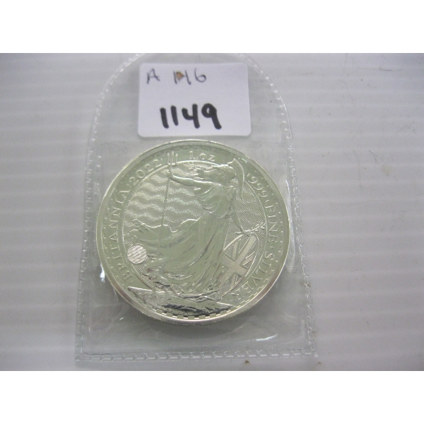 2022 1 OZ .999 SILVER BRITANNA LA COIN (TAX EXEMPT)