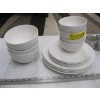 Image 2 : SET OF MIKASA HUNTINGTON PORCELAIN DISHWARE - 1 SMALLER BOWL HAS A CHIP