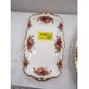Image 3 : 2 ROYAL ALBERT DISHES - PLATTER & RECTANGULAR SERVING TRAY