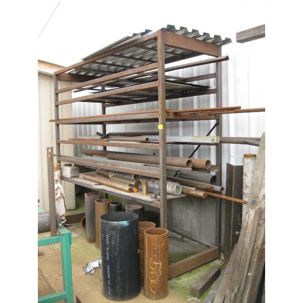 RACK W/ASST. STEEL ON TOP OF & UNDERNEATH