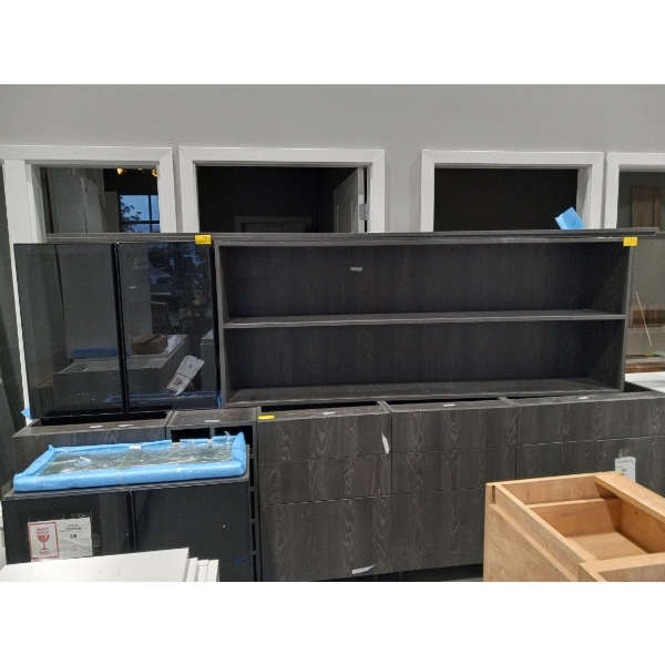 DARK BAR UNIT W/5 LOWER, 3 UPPER, ETC.